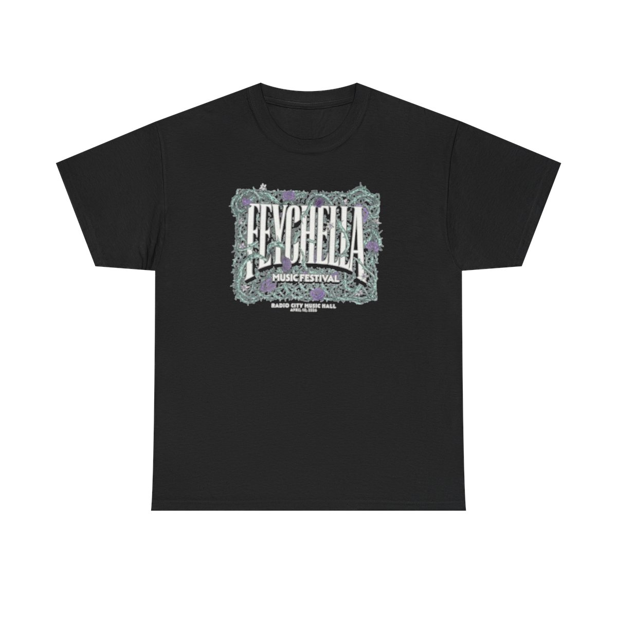Eeychema Music Festival Tee | Band Logo, Gothic Frame, Black Shirt Not Another D&D Podcast