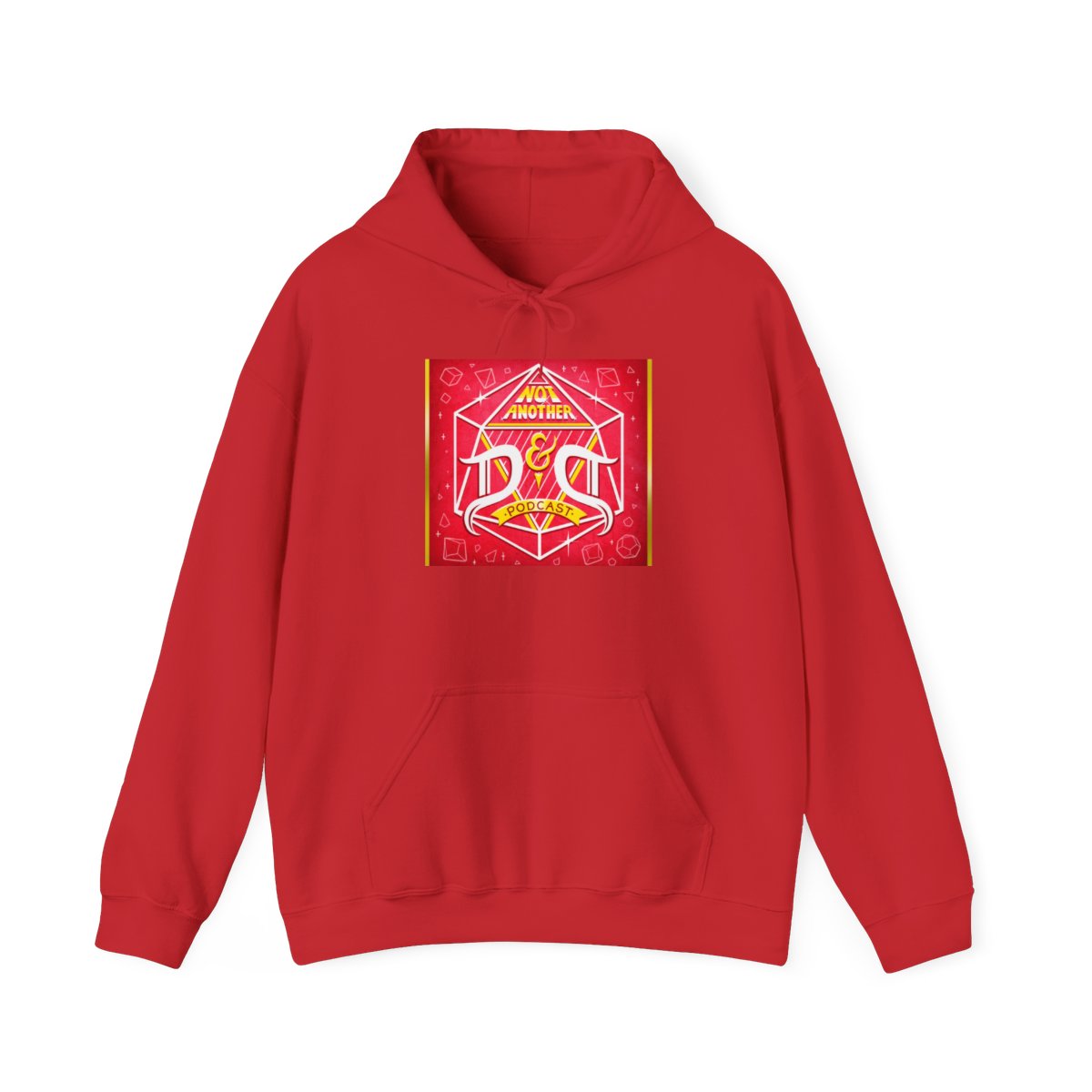 D&D Dragon Ampersand Hoodie | Roleplaying Dice Tabletop RPG Sweatshirt Not Another D&D Podcast - alternate angle 3, merchandise