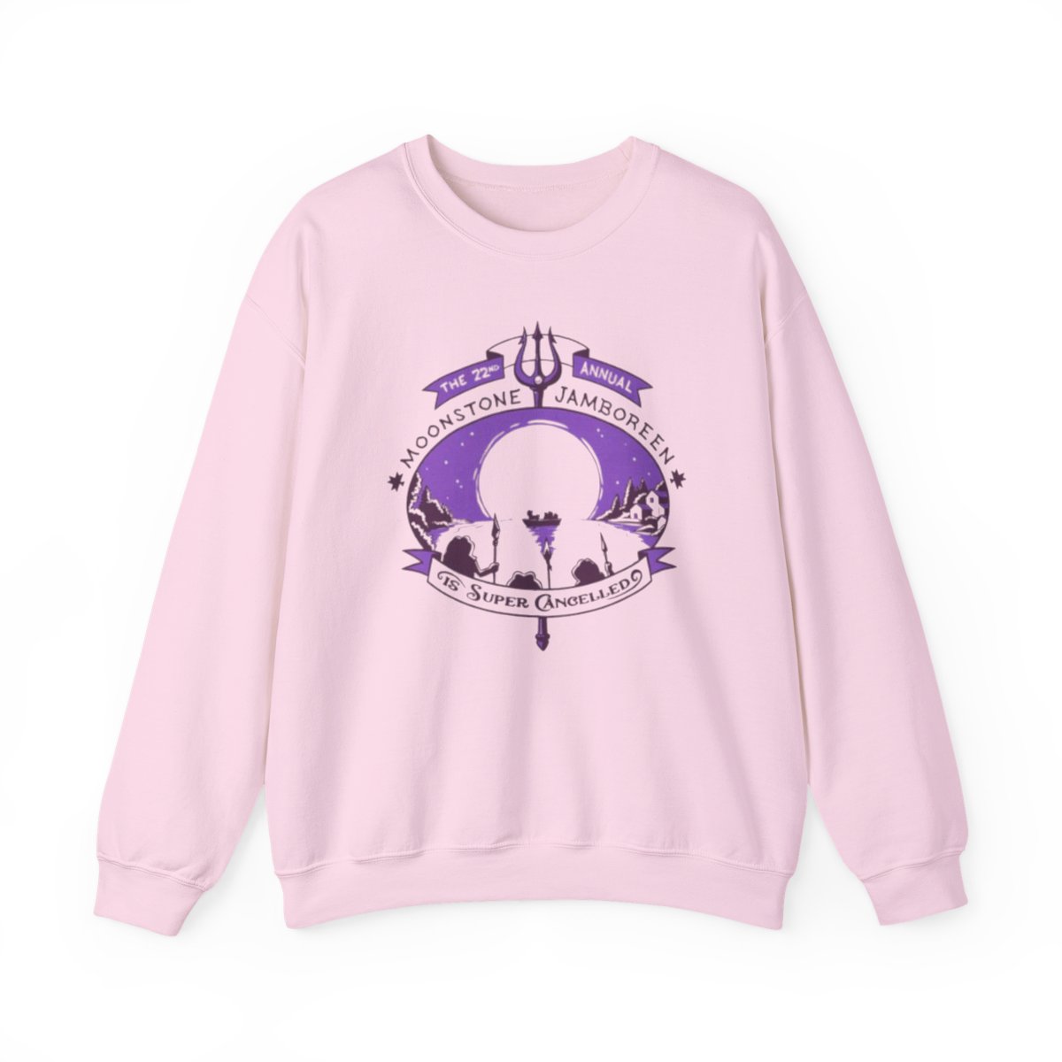 Moonstone Jamboree Crest Sweatshirt | Moon Phases Trident Emblem Not Another D&D Podcast - alternate angle 4, merchandise