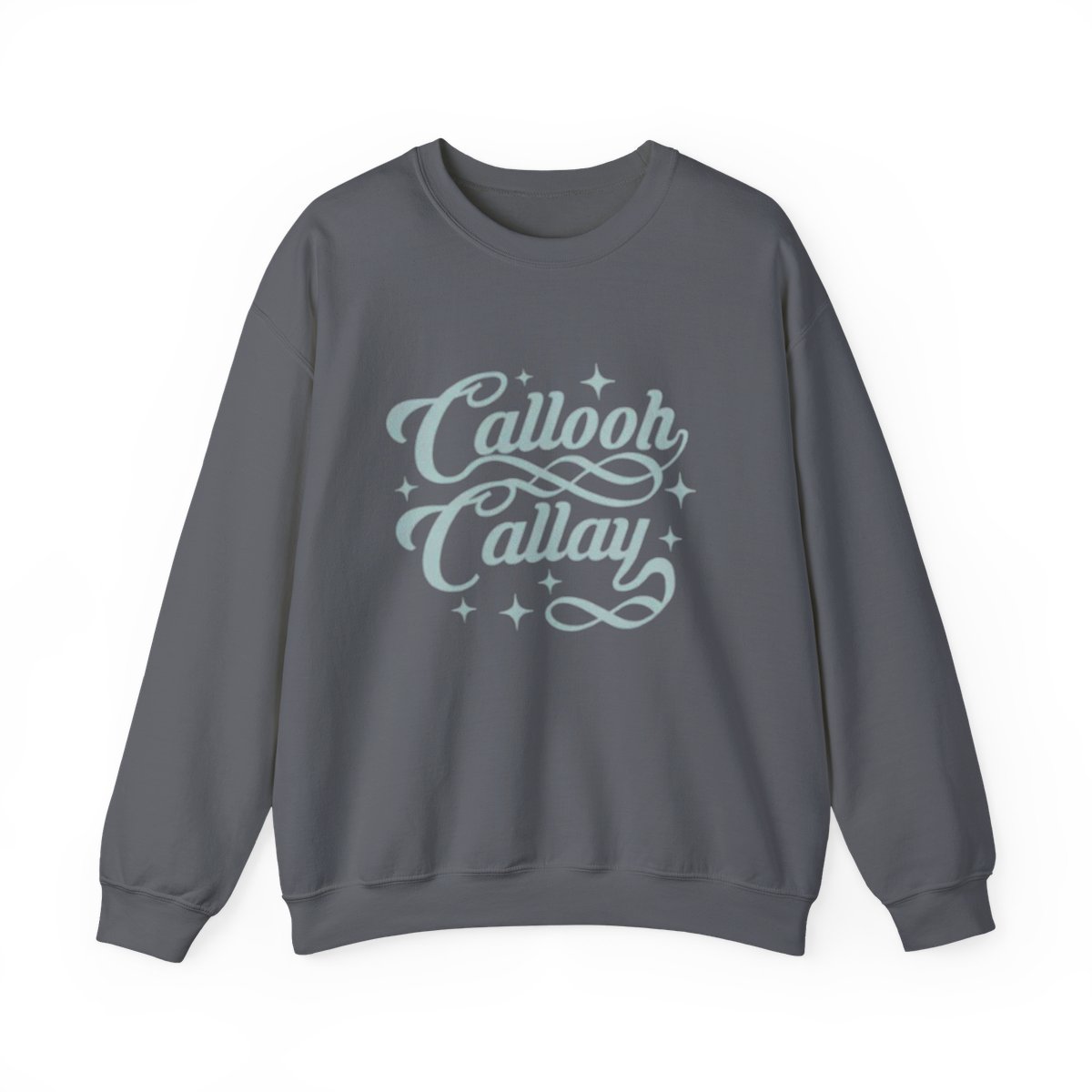 Callooh Callay sweatshirt | whimsical script lettering, stars Not Another D&D Podcast - alternate angle 3, merchandise